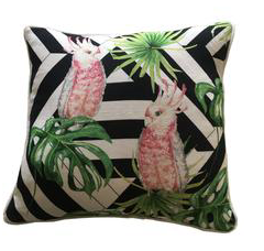 HORACE & HILDA COCKATOO PALM CUSHION