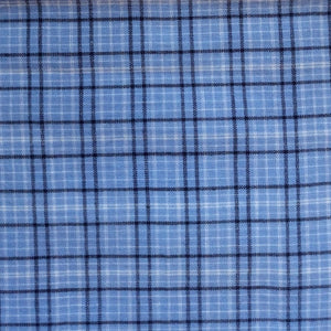 BLUE PLAID CHECK 3 ply washable face mask (nose wire available)