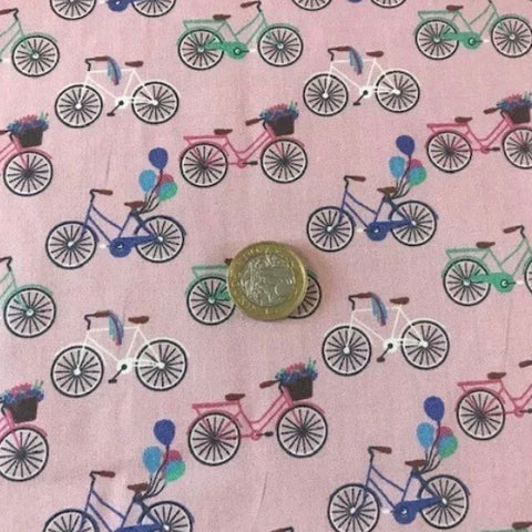 PINK VINTAGE BICYCLES 3 ply washable face mask / face covering S, M, L