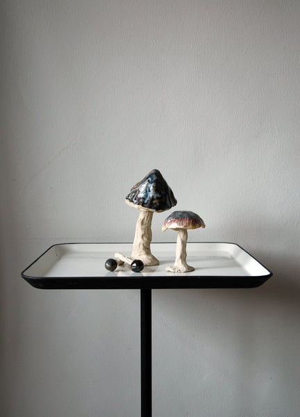 Little Shiny Chocolate Ceramic Mushroom