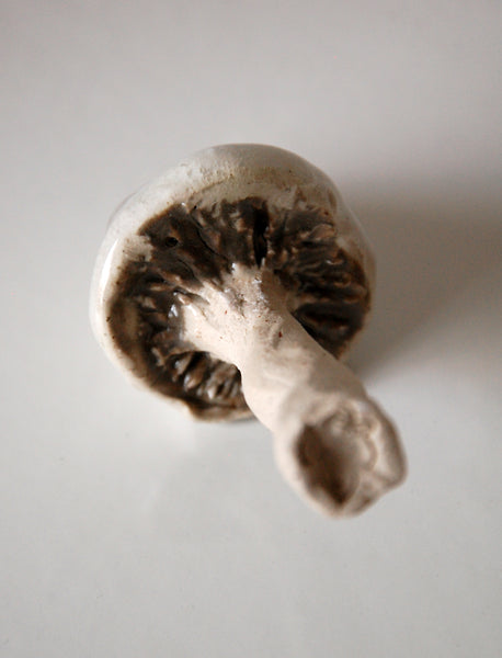 Cream & Grey Ceramic Mushroom